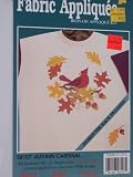 Autumn Cardinal Fabric Applique