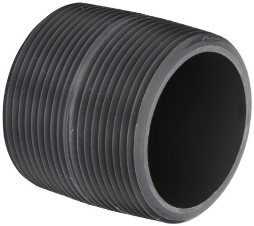 Spears 88 Series PVC Pipe Fitting, Nipple, Schedule 80, Gray, 1/2