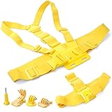 XCSOURCE 6 in 1 Accessory Kit Set Elastic Chest Strap Mount Belt Band + Elastic Adjustable Head Strap + J-Hook Buckle Mount + Buckle Mount + Tripod Adapter + Screw for GoPro Hero 2 3 3+ Yellow OS173