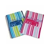 Pukka Pad Jotta Notebook Wirebound Plastic Punched Ruled 200pp 80gsm A4 Assorted - Ref JP018 3/4 (Pack 3)