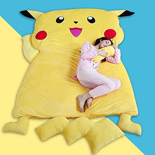 Huge Giant Filled Pokemon Pikachu Bed Carpet Tatami Mattress