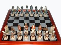 Samurai Hand Decorated Chess Set with Board (AB003)