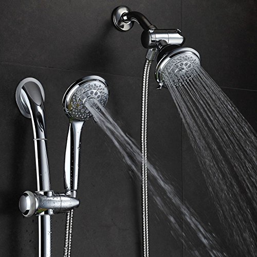 DreamSpa Ultraluxury 30setting 3way Twin Spiral Shower Combo with 26 Stainless Steel Drill