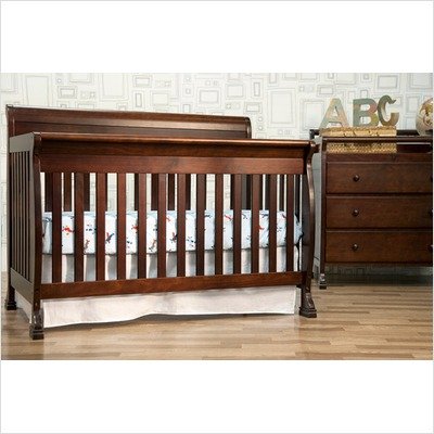 Bundle-10 Kalani 4-in-1 Convertible Crib with Toddler Rail in Espresso (2 Pieces)