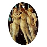 Three Graces Botticelli Ornament (Oval)