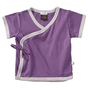 Babysoy Kimono Tee , Eggplant 3-6 Months