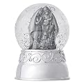 Silver Water Globe - Silver Nativity