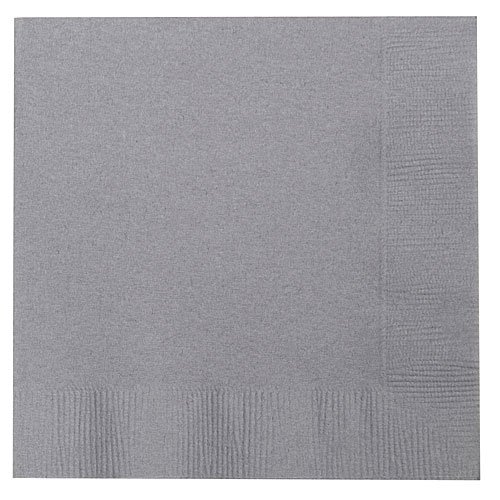 Weddingstar Luncheon Size Napkins, Silver Grey, 50-Pack Weddingstar Luncheon Size Napkins, Silver Grey, 50-Pack