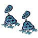 Unique Present Silver Enamel Jhumka Earrings 2 inches (erg164)