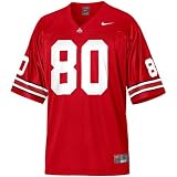 Nike - Nike Ohio State Buckeyes #80 Scarlet Replica Football Jersey