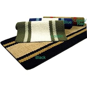 Central Park Striped 24x96 Black - Ivory Accent Rug Runner