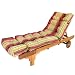Greendale Home Fashions 72-Inch Patio Chaise Lounger Cushion, Kinnabari Stripe