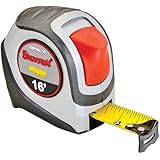 Starrett Exact Plus KTXP106-16-N ABS Plastic Case Silver Grey Measuring Pocket Tape, English Graduation Style, 16' Length, 1.06" Width, 0.0625mm Graduation Interval