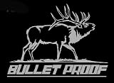 Bullet Proof Upstream Images Silver Vinyl Wildlife Car Truck Window Decal Sticker