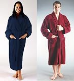 Bathrobes Online Mens and Womens Baron/Baroness Style 100% Turkish Terry Cotton Shawl Collar Bathrobe- Available in 5 (five) Different Sizes! - Made in Turkey