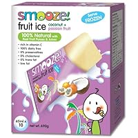 Smooze All Natural Fruit Ice, Coconut and Passion Fruit, 22 Ounce Boxes (Pack of 4)