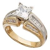 Two Tone Diamond Engagement Ring (Center stone is not included)