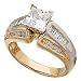 Two Tone Diamond Engagement Ring (Center stone is not included)