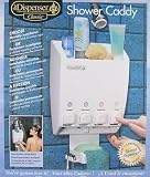 Better Living Products Dispenser Shower Caddy, Four Chamber Dispenser and Caddy, White