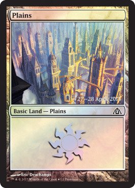 Magic: the Gathering - Plains - Dragon's Maze Prerelease Implicit Maze Promo - Prerelease & Release Promos - Foil
