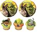 Shrek Cupcake Ring Toppers (12ct) and 2 Mylar Balloons