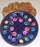 Gourmet Food : Scott's Cakes 2 1/2 lb. Snicker Doodle Cookies in a Christmas Lights Tin