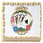 Poker Party Cake - 1 Playing Cards Do-It-Yourself Edible Cake Art Image