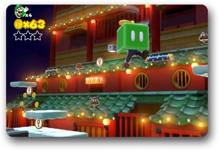 Wonderful Super Mario 3D World Custom Machine Washable Doormats Indoor Outdoor Doormat 23.6"x15.7"