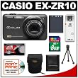 Casio Exilim EX-ZR10 12.1 MP High Speed Digital Camera (Black) with 8GB Card + Battery + Case + Accessory Kit Casio Exilim EX-ZR10 12.1 MP High Speed Digital Camera (Black) with 8GB Card + Battery + Case + Accessory Kit
