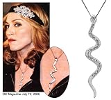 Pave Snake Necklace Silver Emitations