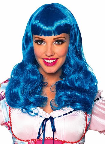Katy Perry Blue Party Girl peluca de accesorios de vestuario Katy Perry Blue Party Girl peluca de accesorios de vestuario