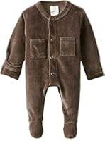 L'ovedbaby Unisex Baby Organic Cotton Velour Footed Overall