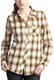 RVCA  Junior's Rod Iron Plaid Shirt,Raw Gold,Small