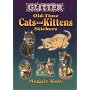 Glitter Old-Time Cats and Kittens Stickers