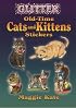 Glitter Old-Time Cats and Kittens Stickers (Glitter)