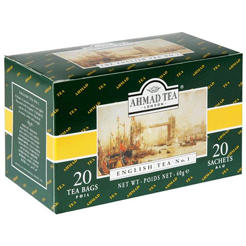 Ahmad Tea English Tea No. 1, Tea Bags, 20-Count Boxes (Pack of 12) by Beverages
