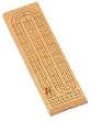 Natural Solid Wood 2 Track Cribbage Board with Metal Pegs - 16" by WE Games