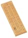 WE Games Natural Solid Wood 2 Track Cribbage Board with Metal Pegs - 16"