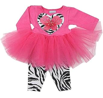 Haute Baby Razzle Dazzle Pink Tutu Set with Zebra Leggings