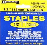51BFQT2HBAL. SL160  Arrow Fastener 608 Wide Crown Swingline Heavy Duty 1/2 Inch Staples, 1,000 Pack