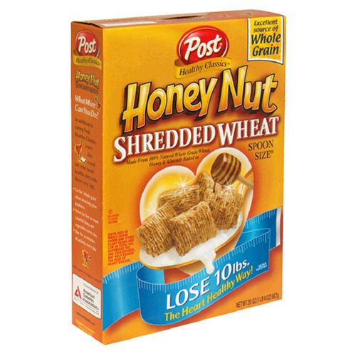 Post Honey Nut Shredded Wheat Cereal, 20-Ounce Boxes (Pack of 6) by Honey
