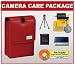 Canon PSC-90 Deluxe Red Leather Case + Cameta DPS-01 Camera Care Package - for Canon Powershot SD600, SD450, SD400, SD200 & SD300 Digital Cameras