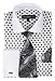 George's Men's 100% Cotton Polka Dot Pattern Dress Shirts in 6 Colors: Black,White,Sky,Brown,Orange,Purple.