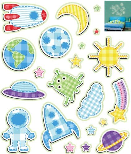 PeelCo Glow in the Dark Astronaut Moon Kids Wall Decal