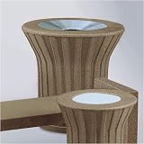 Keystone 8000 21 gallon Concrete Open Top Architectual Bronze with Sierra Brown Concrete Waste Receptacle KSM32-8000PL