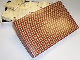 Scott's Cakes 1 lb. White Chocolate M & M Bark in a Christmas Plaid Box