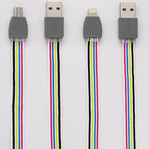 Generic 3.3ft Slim Flat Noodle Cord Design Enamelled Copper Textile Threads Soft Charging and Data Sync Cable for iPhone 6 6s plus iPad Samsung Galaxy other Android &amp; Windows Smartphone/Tablets(LA01)