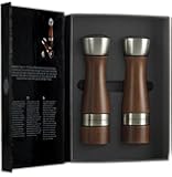 Cole & Mason Oldbury Wooden Salt and Pepper Mill Set with Gift Box, Brown