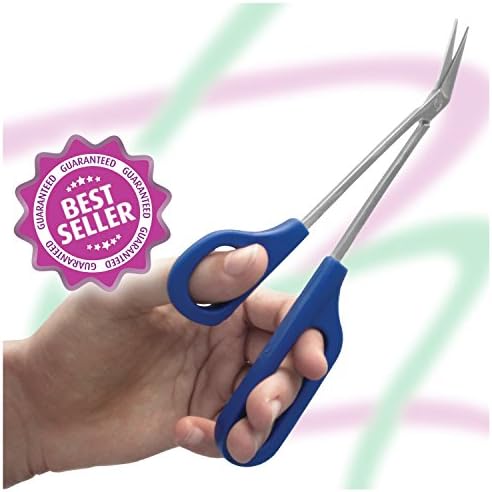 Toenail Scissors (Stainless Steel) - Best Clippers For Men & Women With Long Handle To Save You From Strenuous Bending For Effortless Foot & Nail Care - Toenail Nippers - 100% Lifetime Satisfaction Guaranteed.