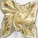 100% Silk Hand Painting Fashion Square Scarf BEIGE